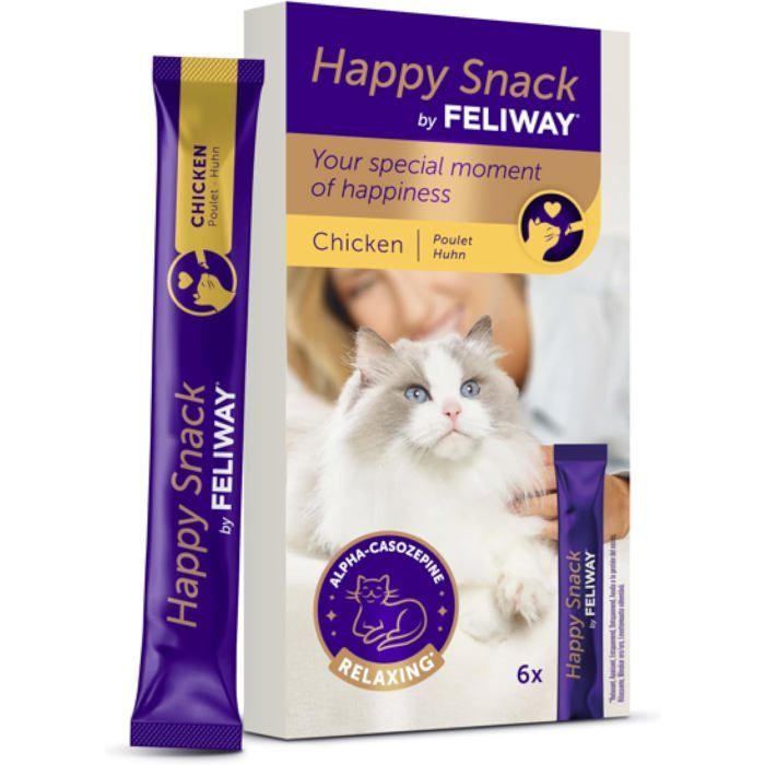Kattensnoepjes - YUMI MAZAO - Happy Snack van FELIWAY - Kipsmaak - Verzachtend - 6 stuks