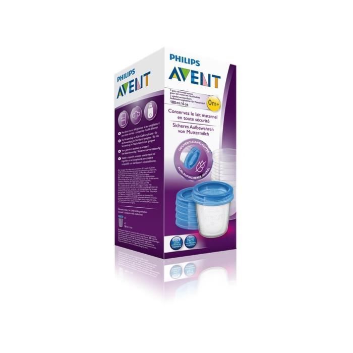 Contenitori riutilizzabili PHILIPS AVENT SCF619/05, 5 x 180 ml