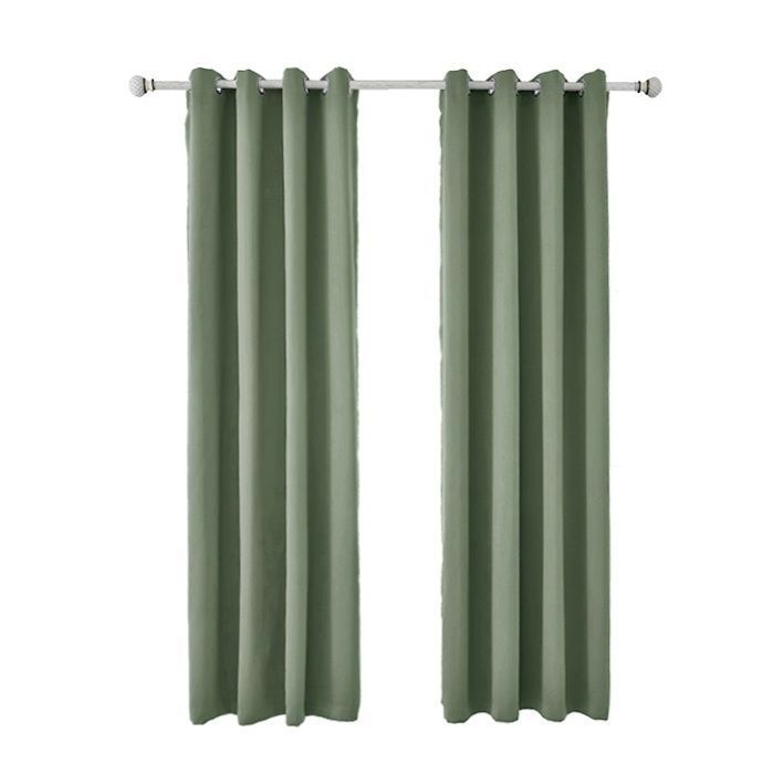 Set di 2 tende oscuranti termiche per soggiorno - 140 x 240 cm (verdi)