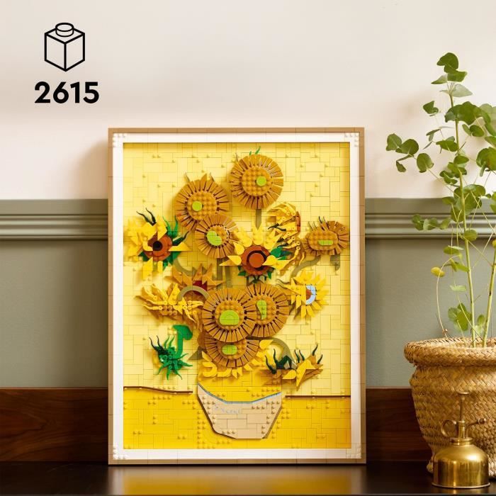 LEGO Art 31215 Vincent van Gogh – Girasoli - Quadro da parete, set di costruzioni per adulti