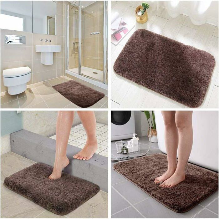 Alfombrilla de baño absorbente antideslizante extragruesa, lavable a máquina (marrón, 40 x 60 cm) PULVERIZADOR DE NEBULIZACIÓN PARA EXTERIORES