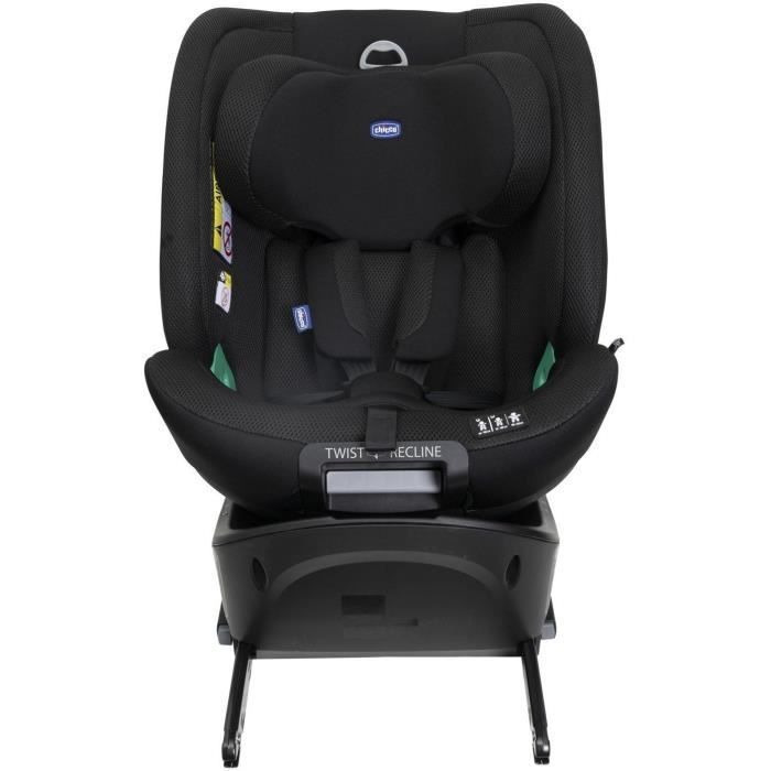 Silla de coche Chicco Everone - Grupo 0/1/2/3 - i-Size - Giratoria - Reclinable - Reductora - Negra
