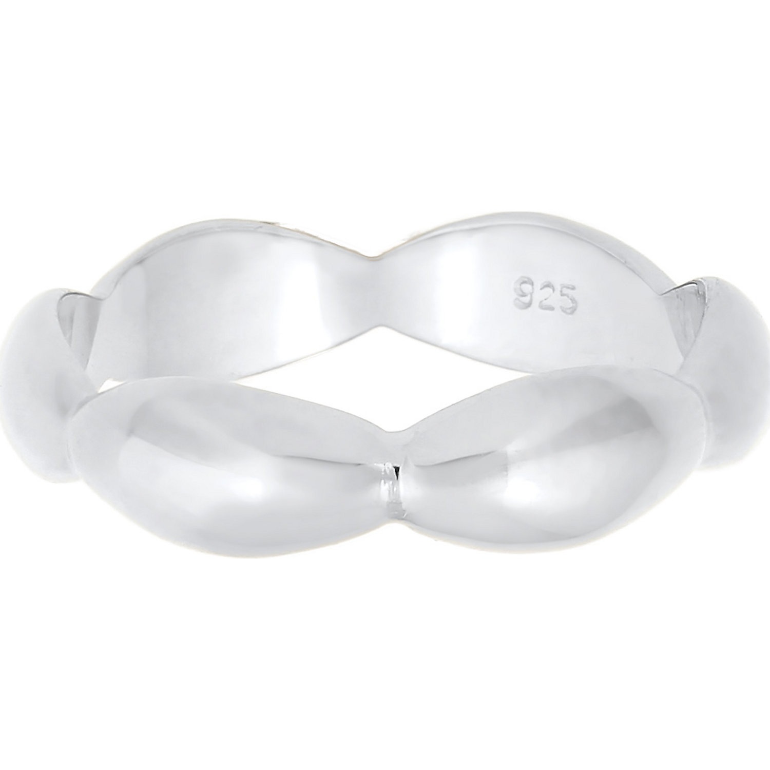 Elli Basic Courbé Geo Look Femme - (925/1000) Argent Plaqué Or