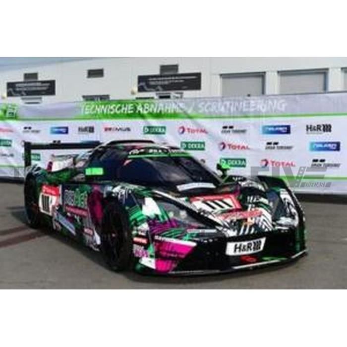 Miniatura colecionável de carro - SPARK - KTM X-BOW GT4 - 1/43 - Nürburgring 2021 - Preto/Rosa/Branco/Verde