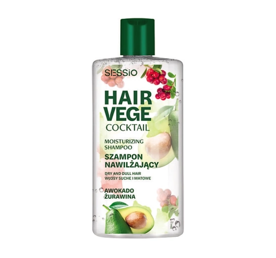 Sessio Hair Vege Cocktail nawilżający szampon do włosów Awokado Żurawina 300g