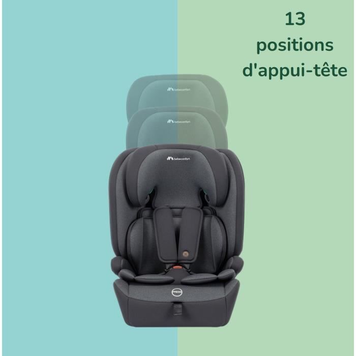 Seggiolino auto convertibile BEBE CONFORT GROW i-Size, da 15 mesi a 12 anni (76-150 cm), ISOFIX, standard di sicurezza R129, colore nero fumé.