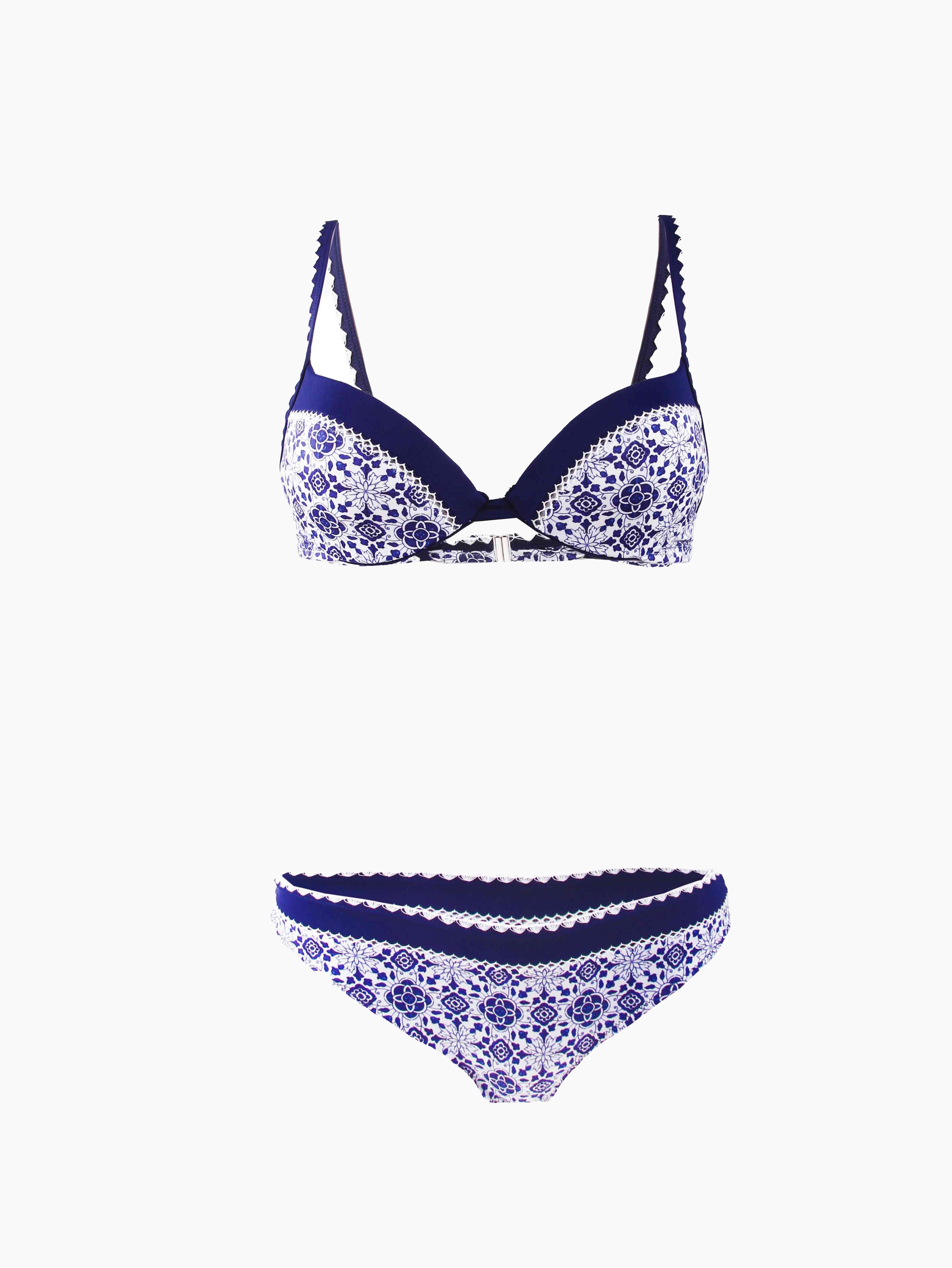 Geborduurde balconette bikini