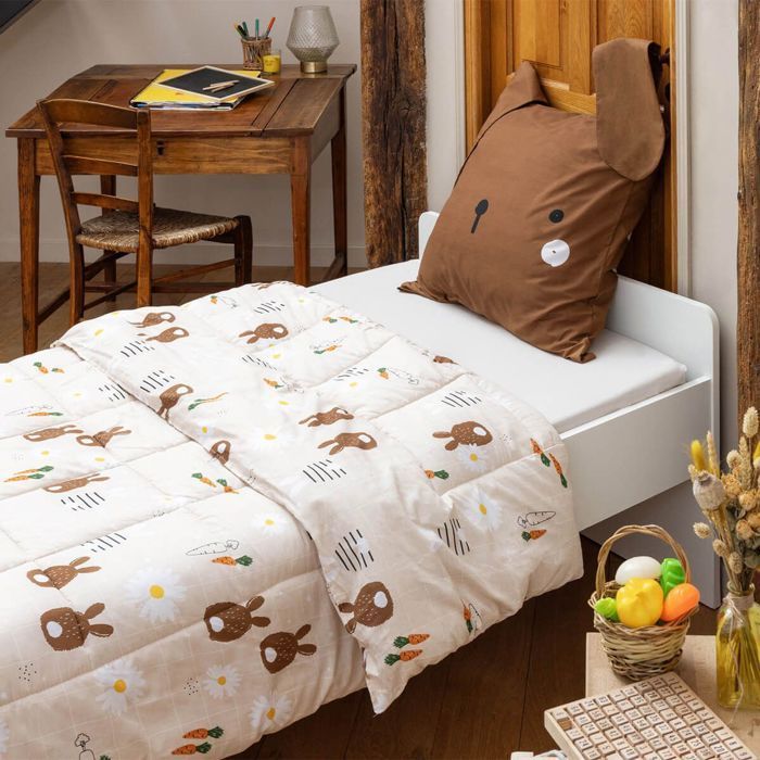 BUNNY - Πάπλωμα με σχέδιο κουνελιού 260 x 240 εκ. + 2 μαξιλαροθήκες 60x60 εκ.