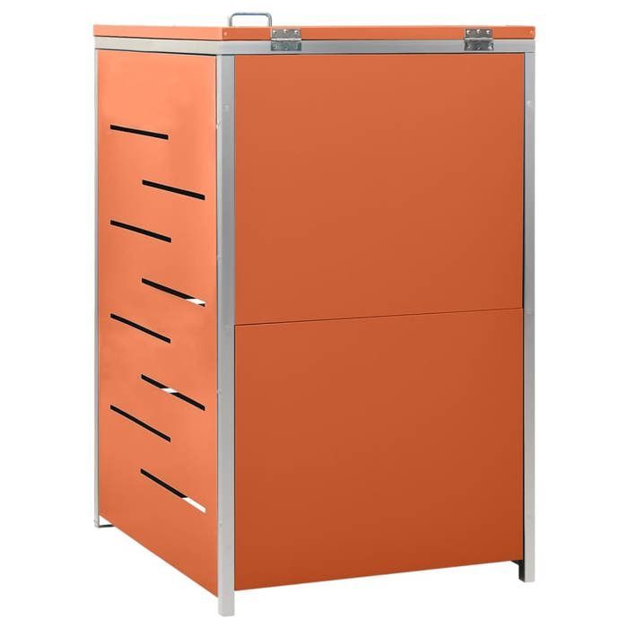 (Arancione) Copertura per contenitore dei rifiuti - Elegante copertura per pattumiera 69x77,5x112,5 cm Acciaio inossidabile 56139