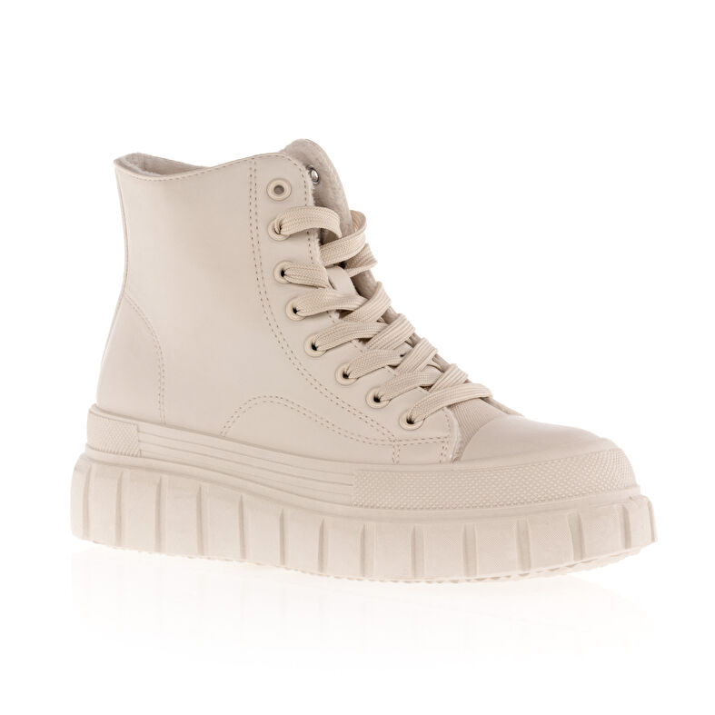 Zapatillas deportivas para mujer color beige.