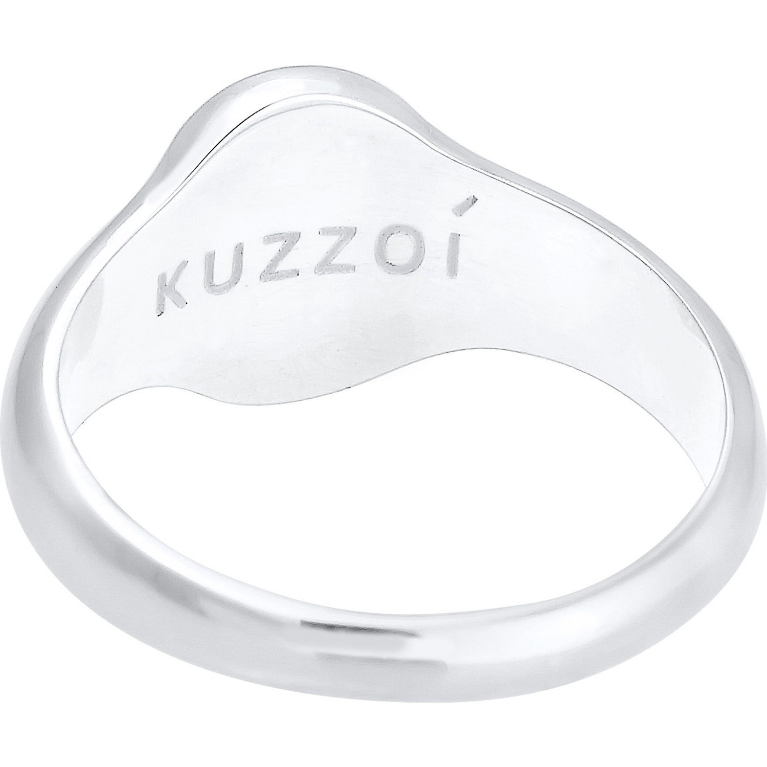 KUZZOI Chevalière Basic Minimal Robuste Massif Bague Homme - (925/1000) Argent