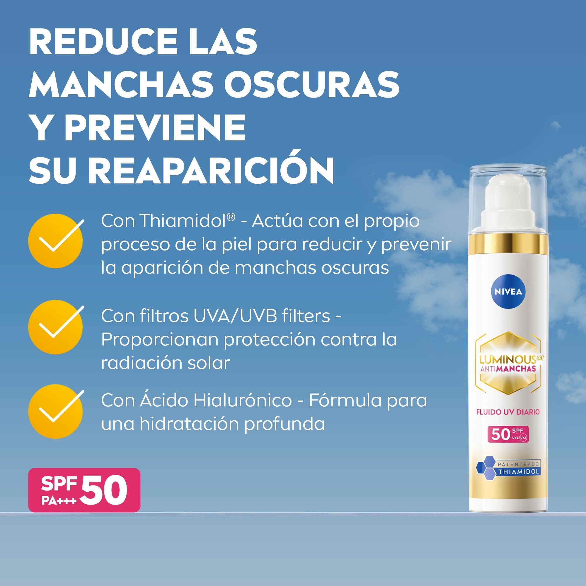 Luminous630 fluid za obraz proti temnim mozoljem SPF50 Vlažilne kreme za obraz