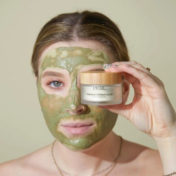 Mască cu argilă verde franceză PERL Cosmetics - Rezervă de sticlă
