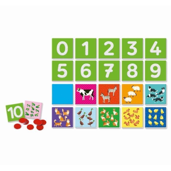 Montessori - Clementoni - Tactile Numbers - Educational Number Learning Game - 10 Rough Number Cards - Ages 3+