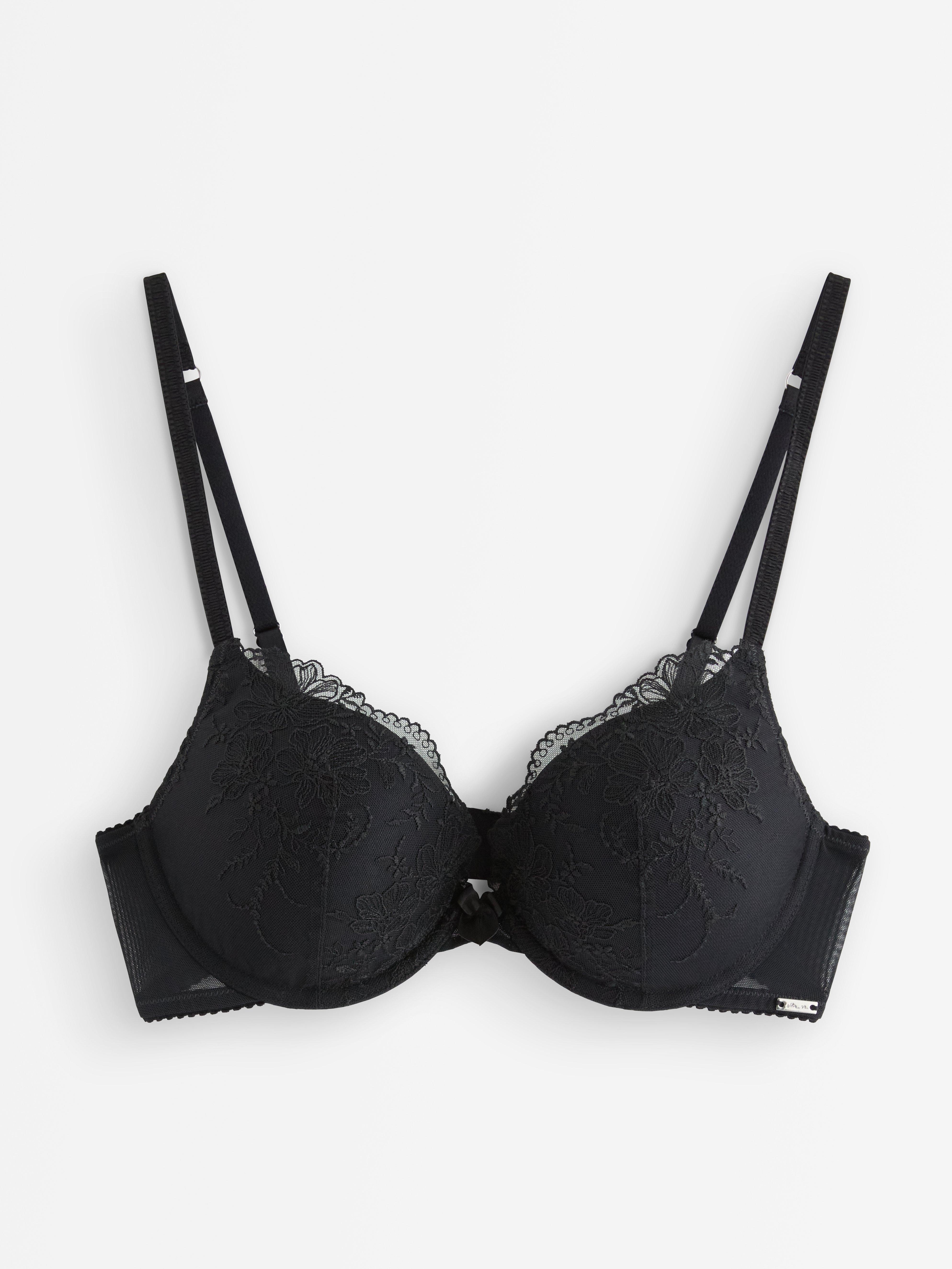 Sujetador push-up Malva con encaje negro