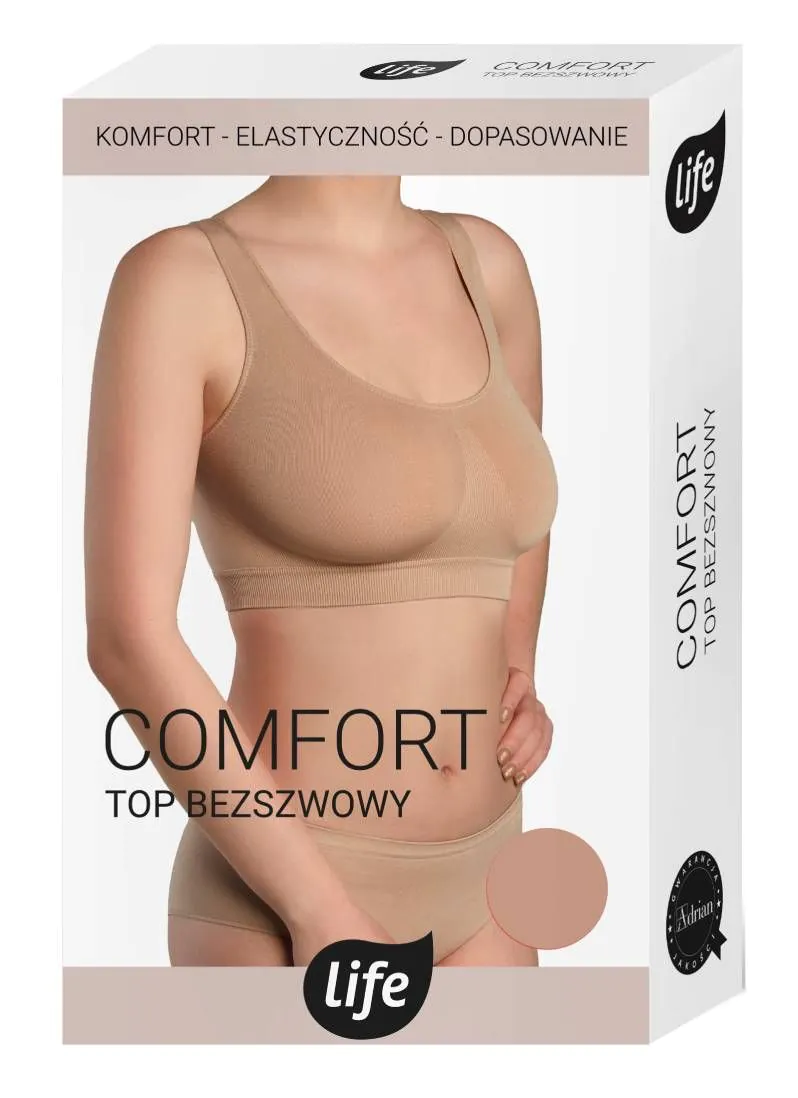Life Comfort top bezszwowy rozm. L beż .