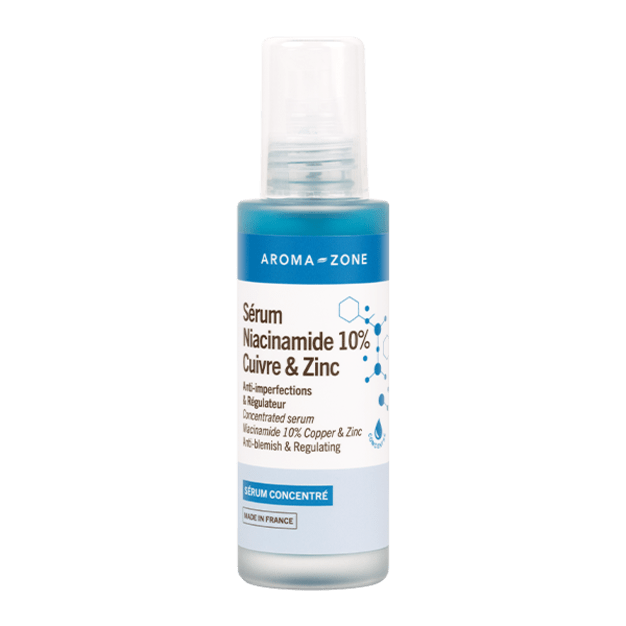 Sérum concentré Niacinamide 10%, Cuivre & Zinc 100ml • Flacon-verre