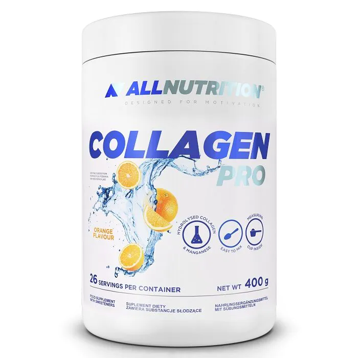 Allnutrition Collagen Pro, Smak pomarańczowy, Proszek do rozpuszczania