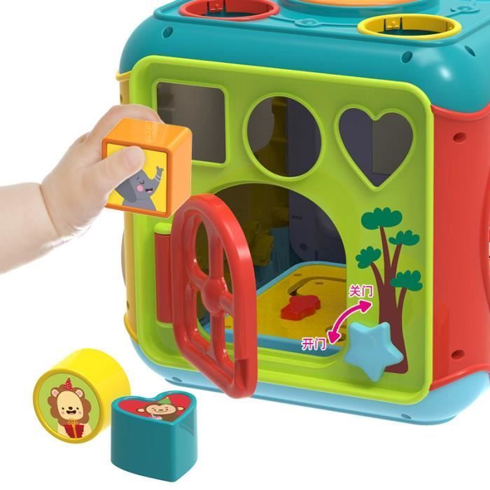 Jouet Musical - Cube d'Activité - 7 en 1 - Éducatif - Sons et Lumières - Cadeau de Noël