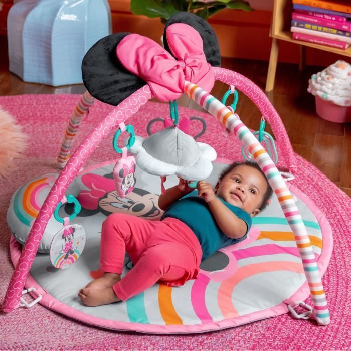 DISNEY BABY -MINNIE- Baby Activity Playmat with Arch, Sensory and Musical Toys, Baby Gift