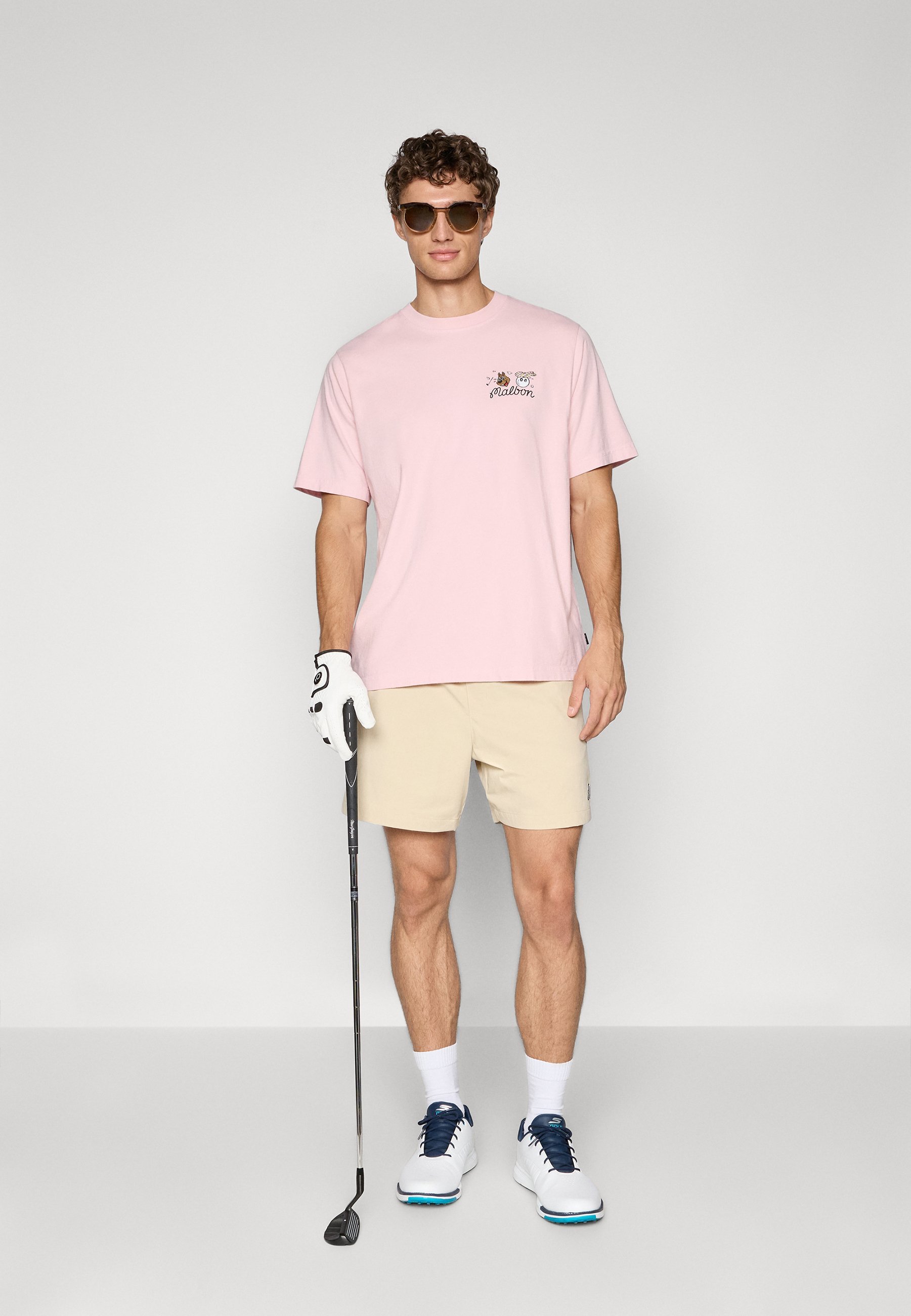 Malbon TWO MAN SCRAMBLE - T-shirt met print - roze