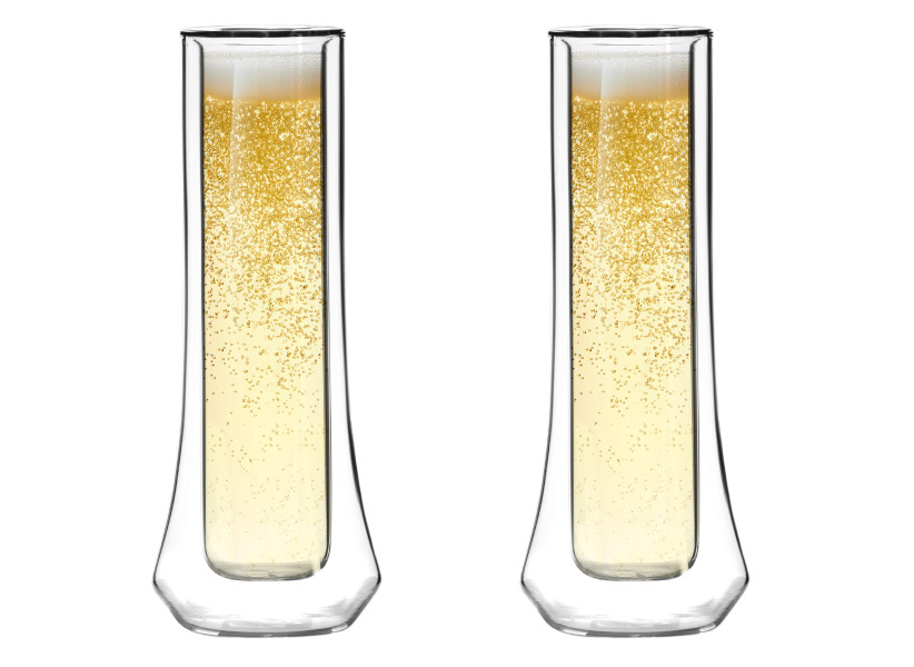 Komplet 2 Kieliszki Do Szampana Z Podwójną Ścianką 140 ml