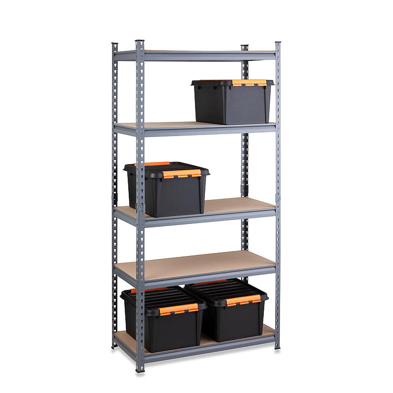 Bokhylla i stål 183 x 91,4 x 45,7 cm, 5 hyllplan
