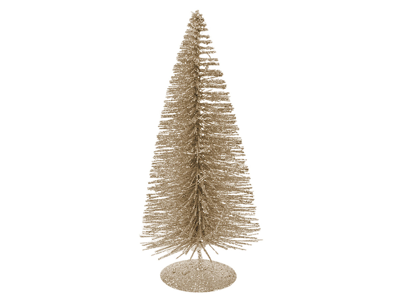 Choinka dekoracyjna 5 LED 15 cm złota