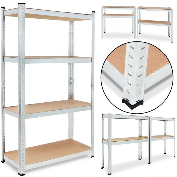 Estantería metálica de alta resistencia con 4 baldas - DEUBA - 160x90x40cm - 700 kg máx.