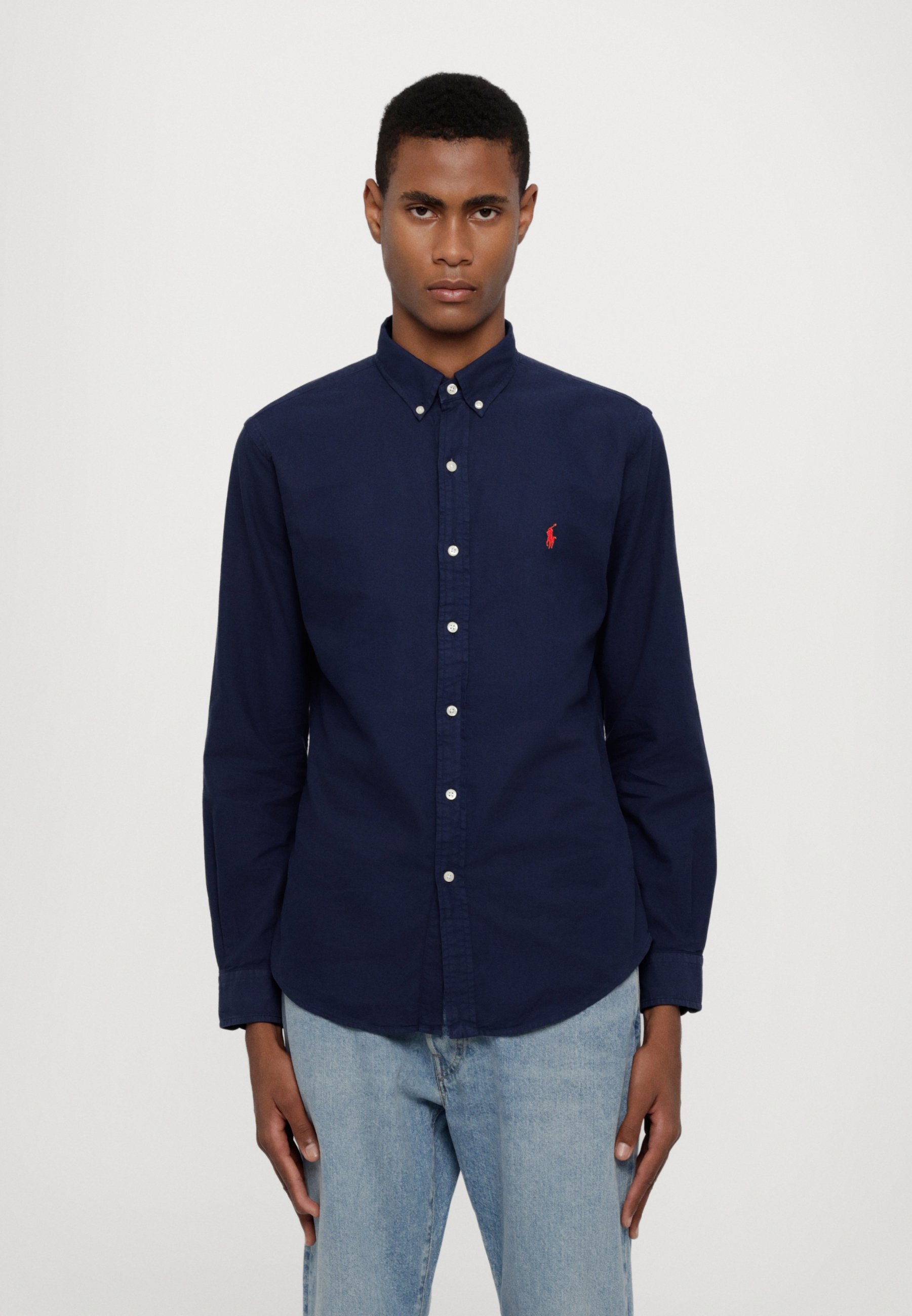 Polo Ralph Lauren CHEMISE SPORT À MANCHES LONGUES - Chemise - bleu marine/jaune croisière