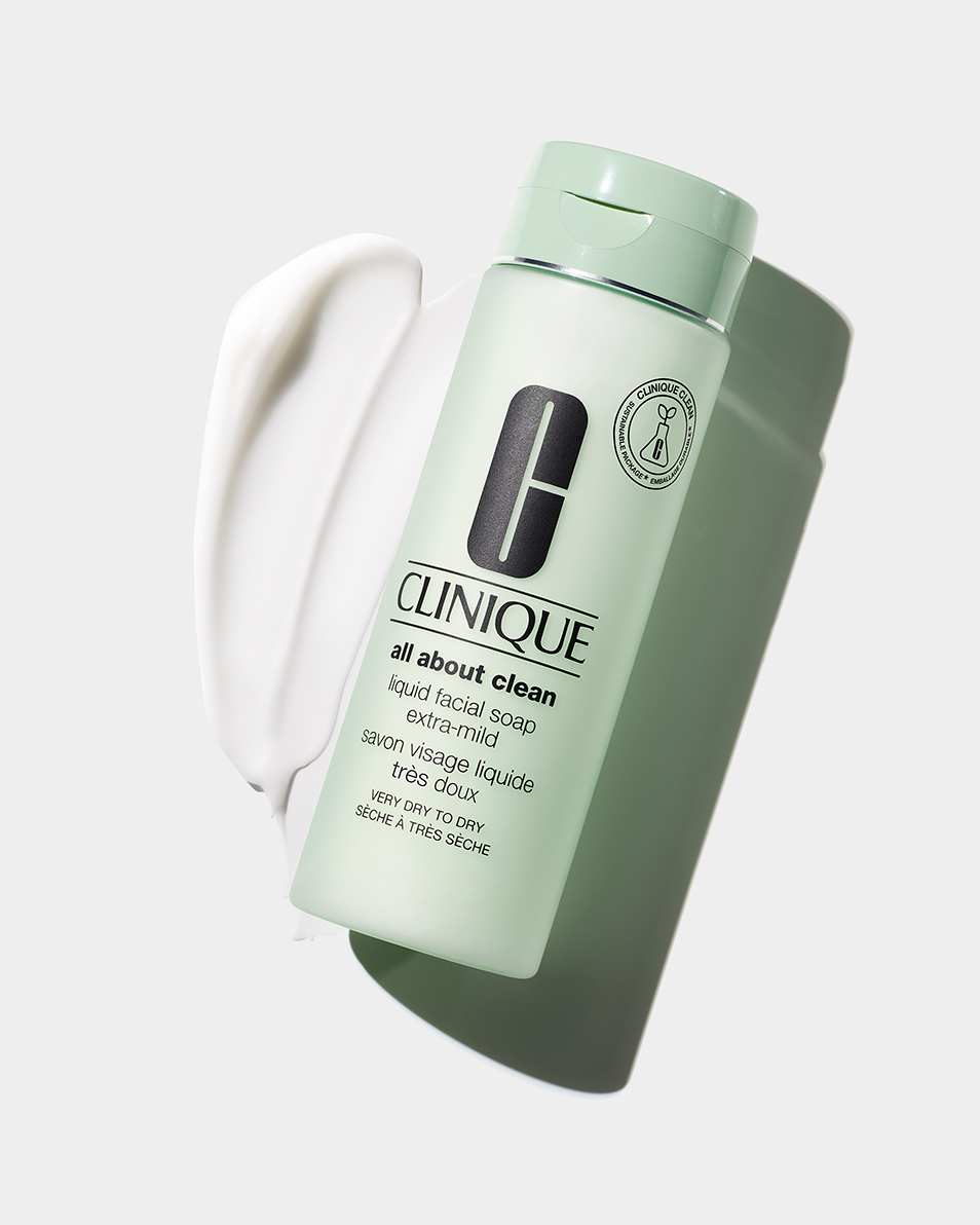 CLINIQUE ALL ABOUT CLEAN™ Savon liquide visage extra doux - Nettoyant type 1 - Peaux très sèches à sèches - Système en 3 étapes