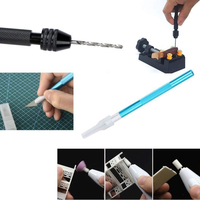 Kit de ferramentas para modelismo Gundam com 64 peças, ferramentas para montagem e reparo de modelos, kit de acessórios para modelismo