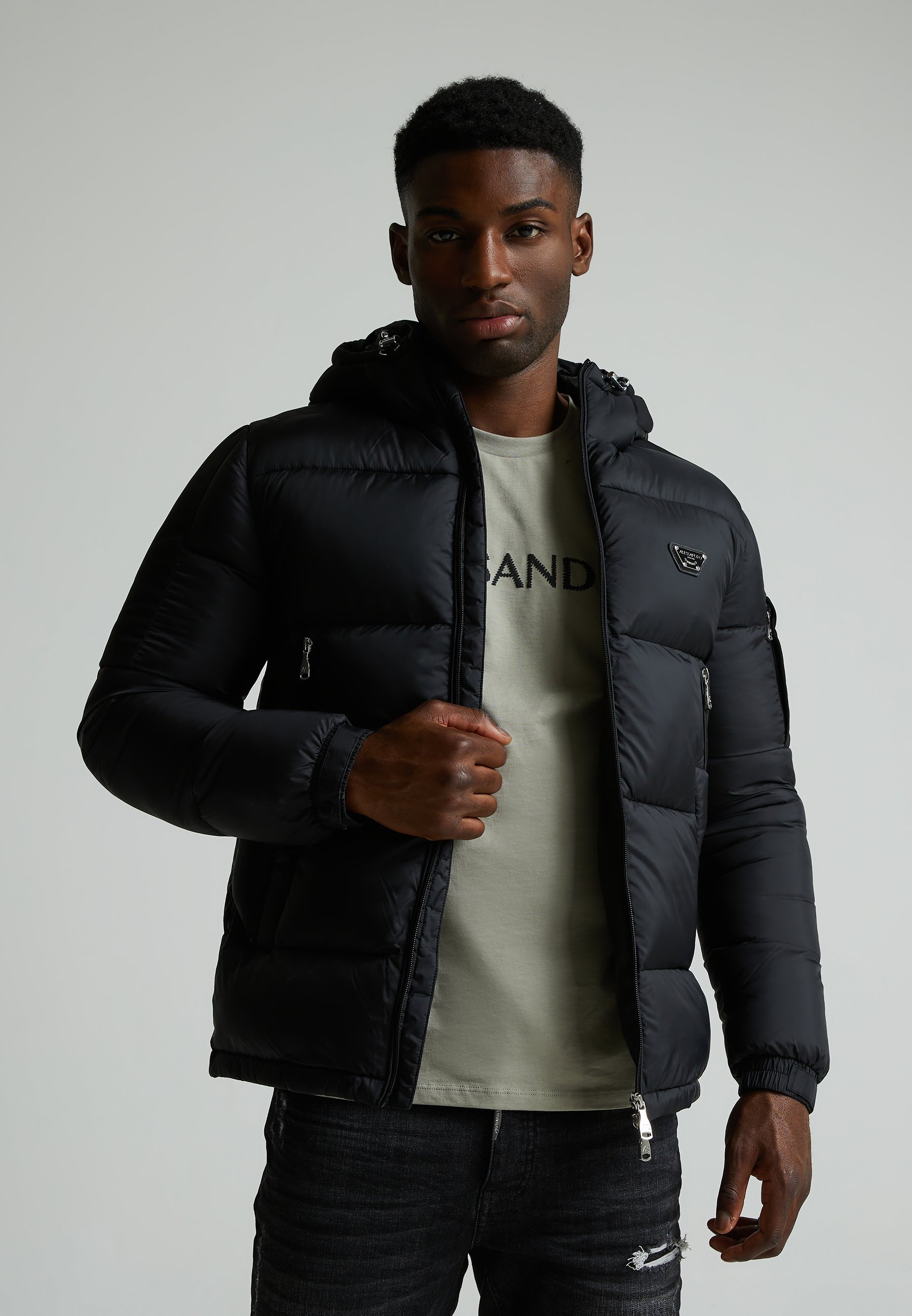 Jaqueta de inverno Alessandro Zavetti NEVORI PUFFER - preta