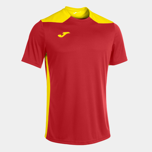Joma Championship VI Short Sleeve T-Shirt Red Yellow