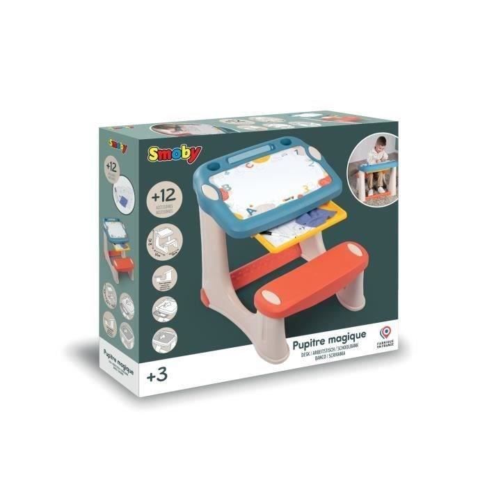Smoby - Pupitre Magique - 12 Accessoires Inclus - Dès 2 Ans