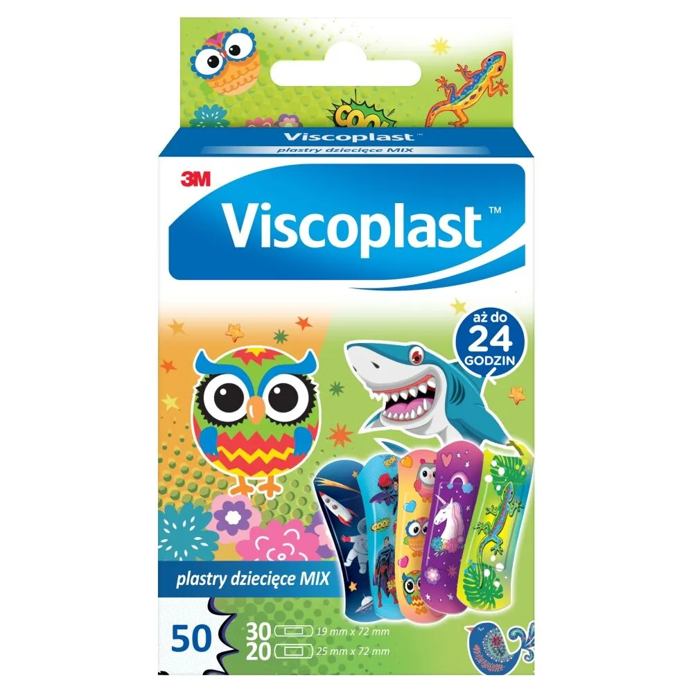 Viscoplast Mix, Plastry dziecięce, 2 Rozmiary