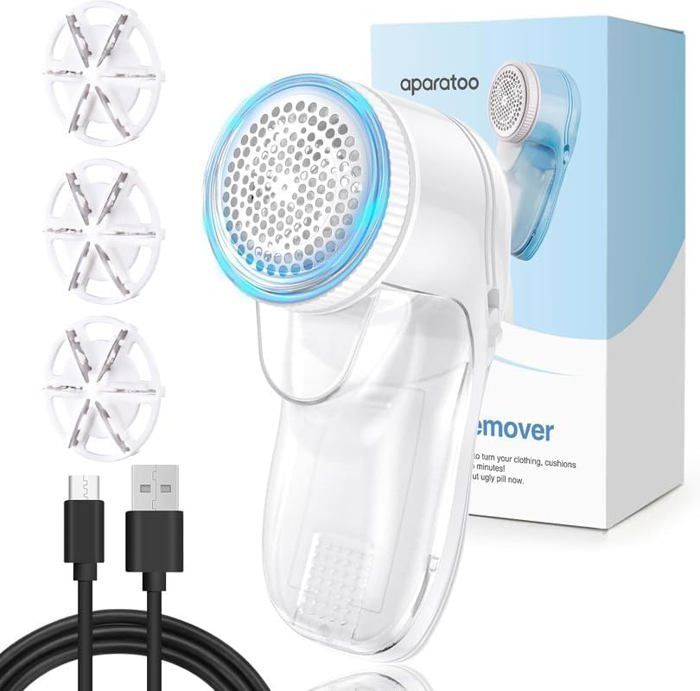Rimuovi pelucchi - TIPTOP HOME - Ricaricabile tramite USB - Leggero e portatile - 6 lame rotanti - 2000 mAh