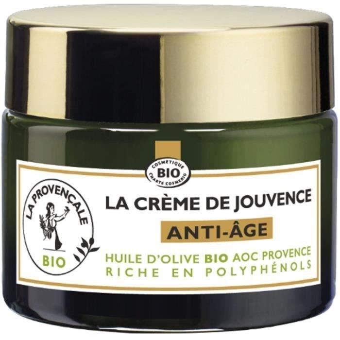 LA PROVENCALE BIO Anti-Aging Verjüngende Gesichtscreme – Mit AOC-zertifiziertem Olivenöl aus der Provence – 50 ml