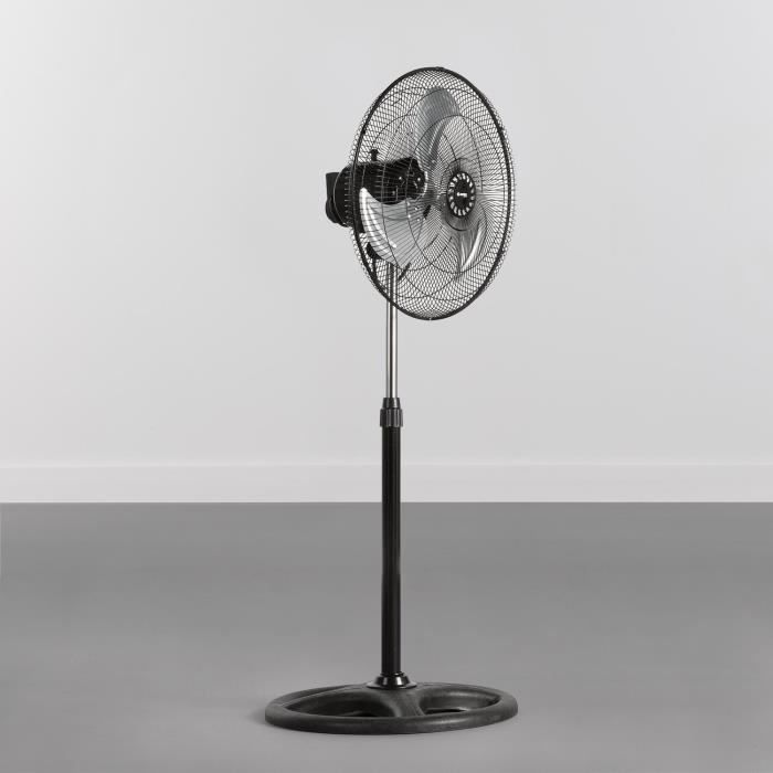 Ventilador - THINIA HOME - Modelo de pedestal - Ø45cm - 75W - 3 velocidades - Preto