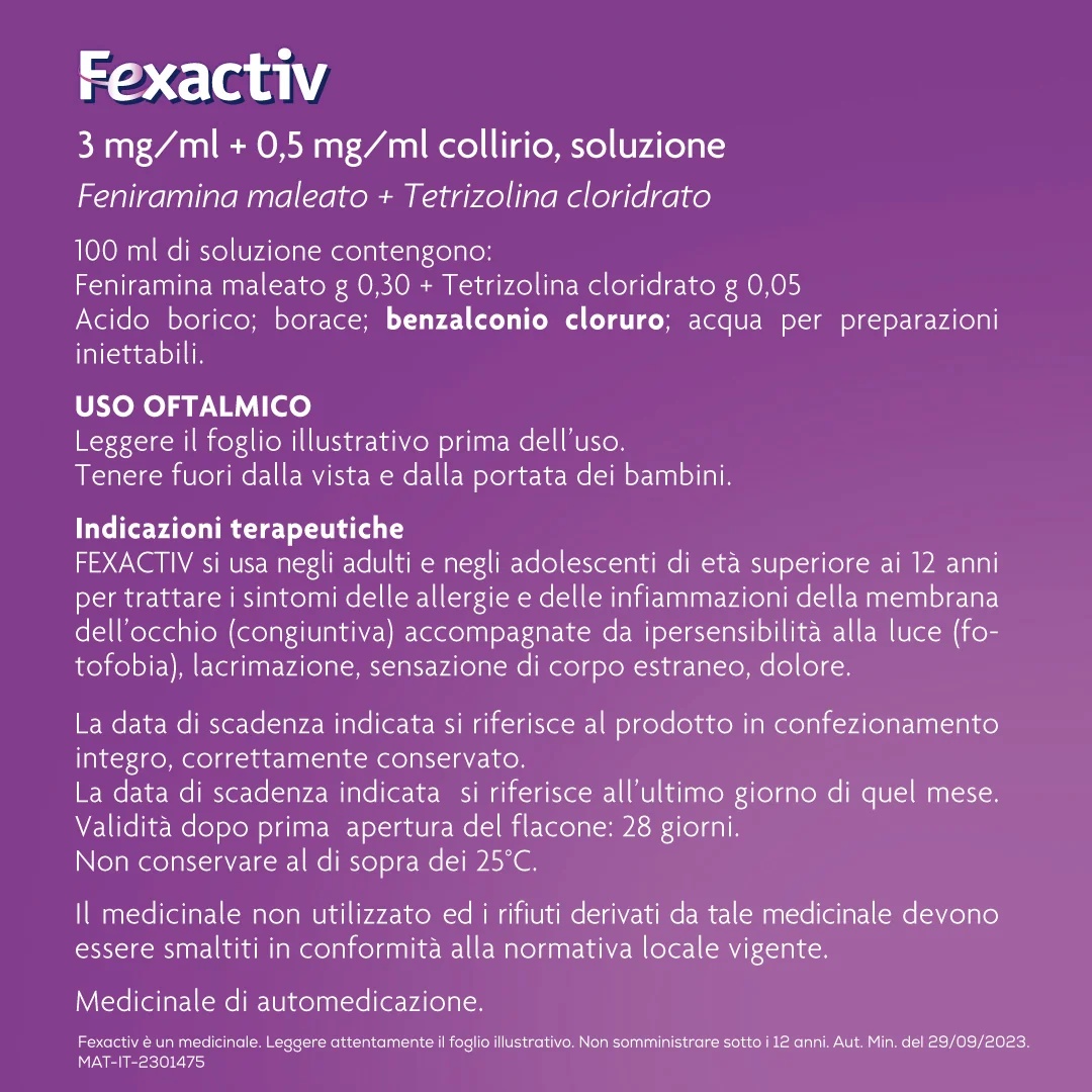 FEXALLEGRA Fexactiv 0,3 % + 0,05 % antihistaminique, collyre 10 ml