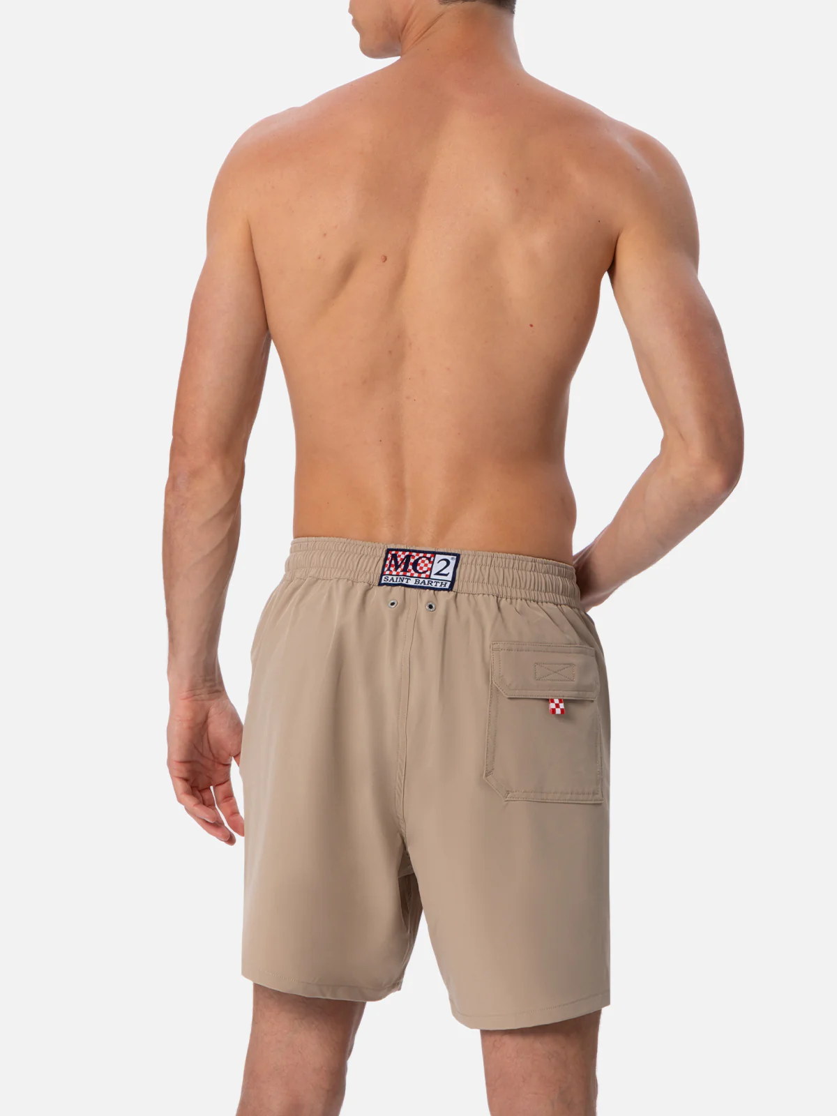 Klassiek stretch comfortabel beige kostuum