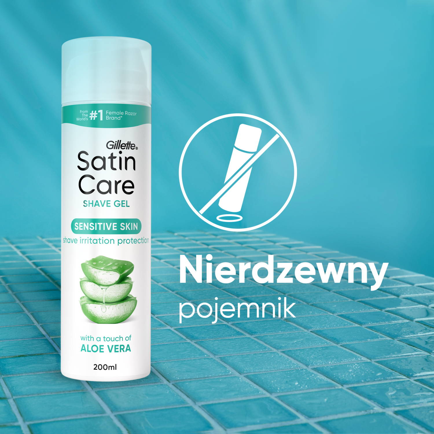 Gillette barbergel til kvinder 200ml Satin Care