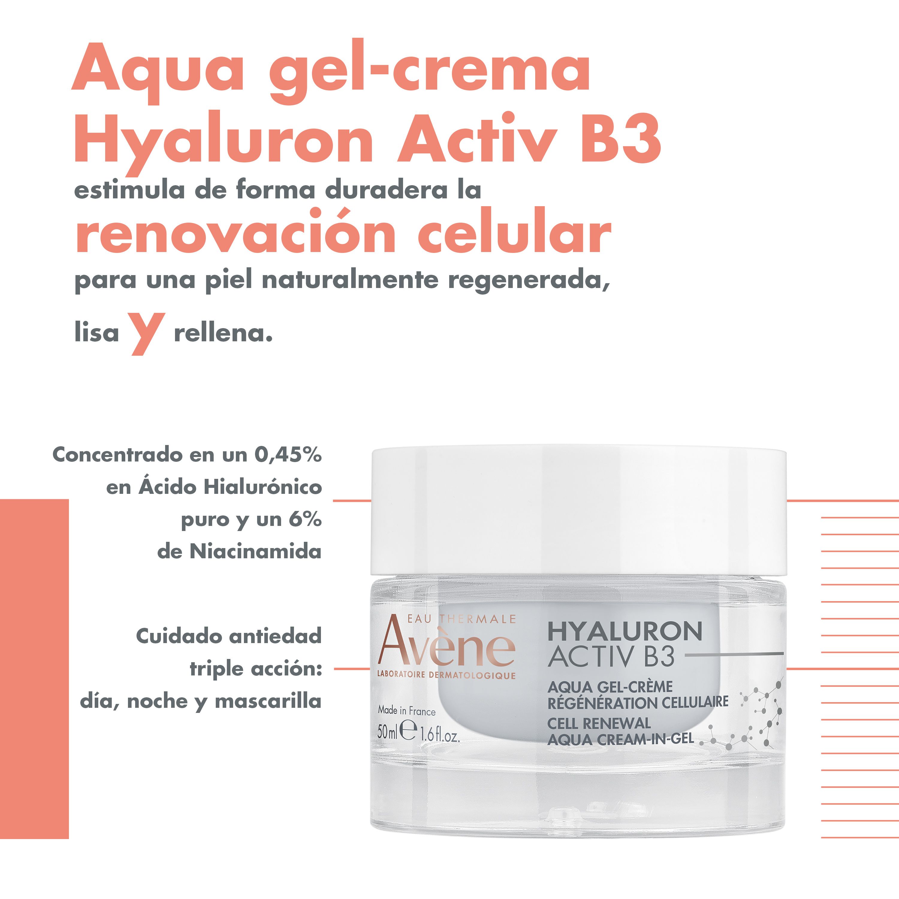 Eau Thermale Avène Aqua Gel Hyaluron ACTIV B3 Protiv bora i starenja