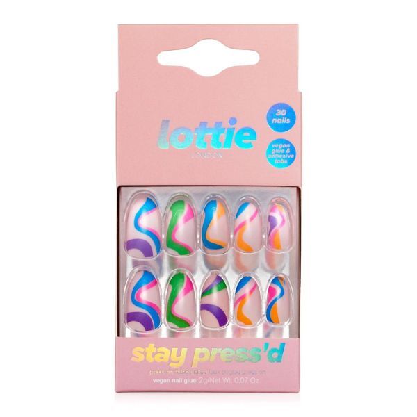 Lottie London Unghii Fixate Stay Press'D - Swirls On Swirls