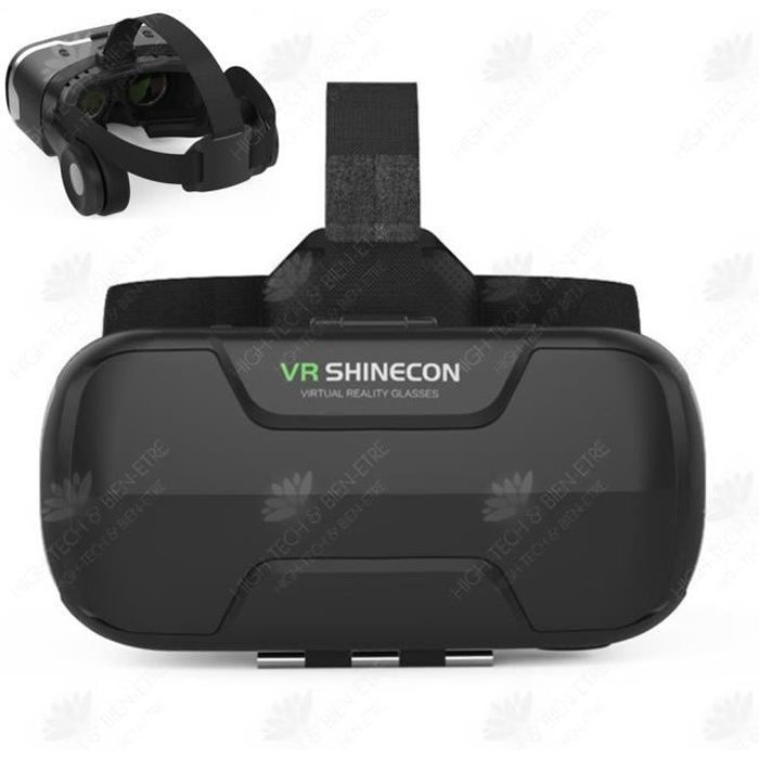 Casque de Réalité Virtuelle 3D - HTBE® - VR Shinecon 2 - Bluetooth - Multi-plateforme - Stéréo HD
