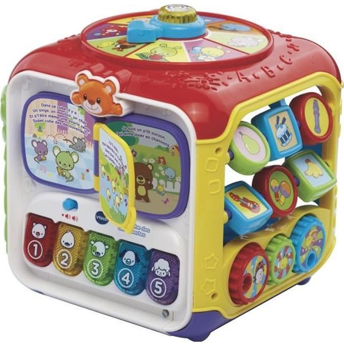 VTECH BABY Interactive Discovery Cube - Multicolor - 10 melodies and 4 songs - Unisex - 9 months and up