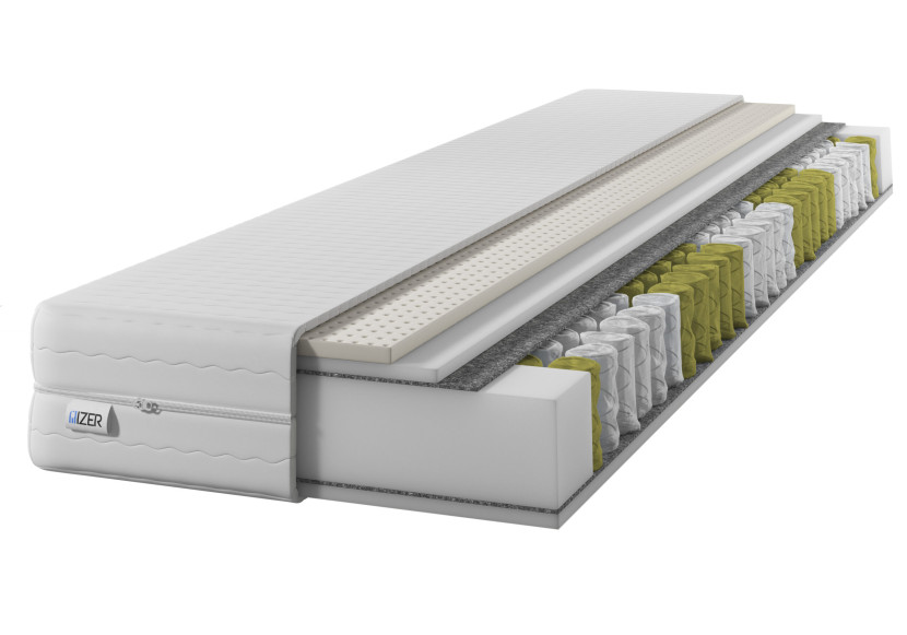 Materac sprężynowy GOLD   Lateks 70x190 22cm|7-stref | H2/H3 |