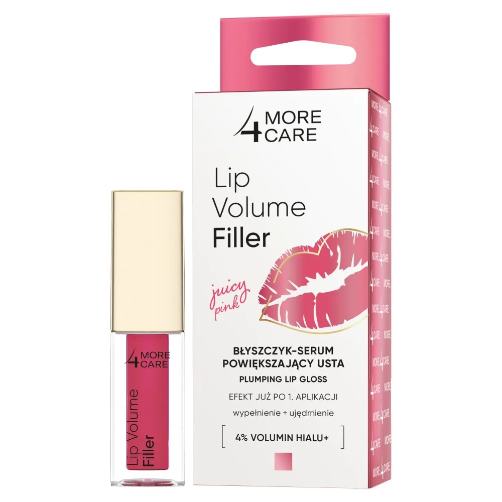More4Care Lip Volume Filler Błyszczyk-serum powiększający usta, Glossy Red