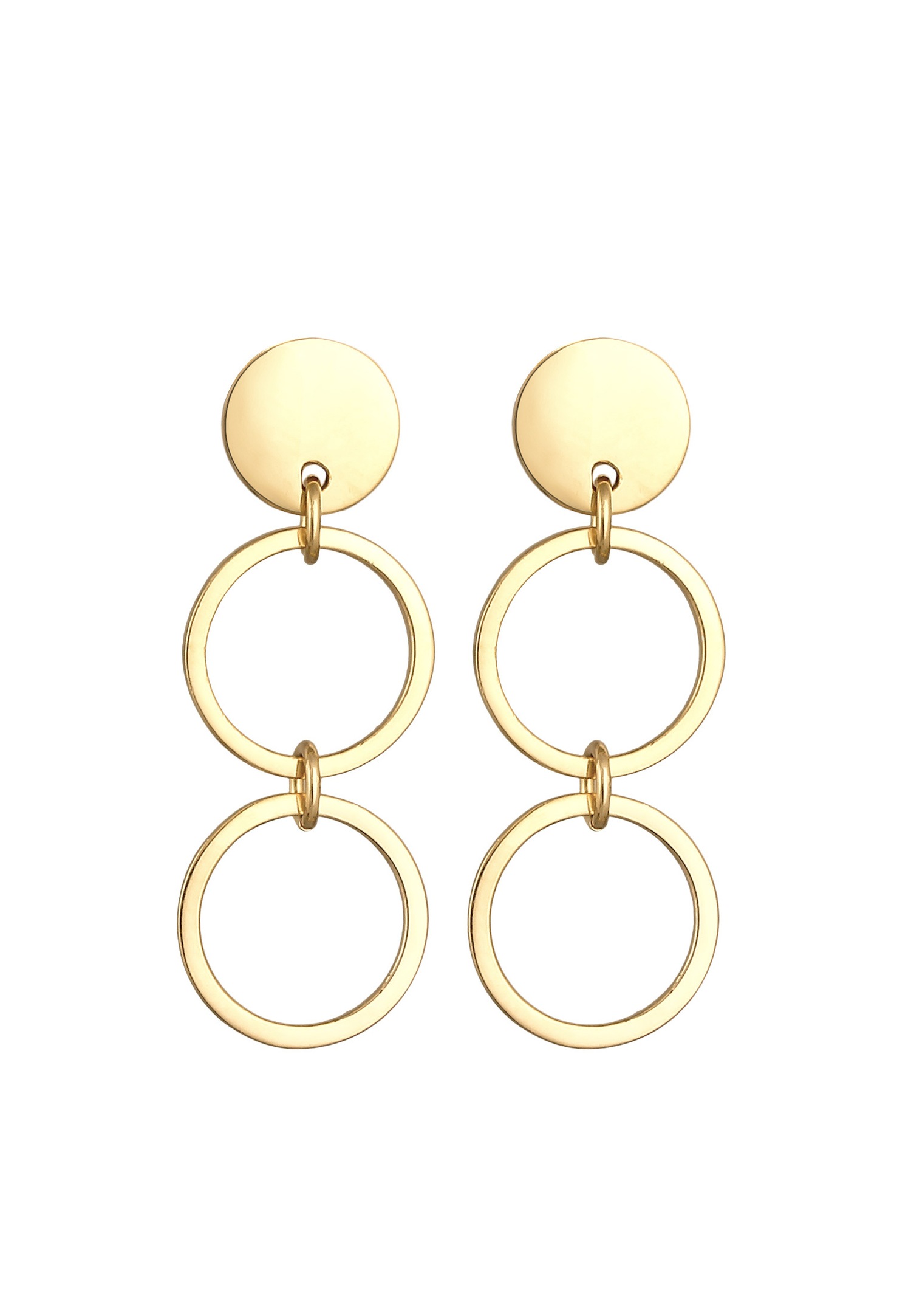 Elli Boucles d'oreilles pour femmes anneau cercle Geo en argent 925 sterling