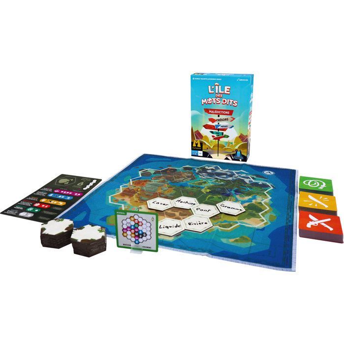 Juego de mesa ASMODEE La Isla de las Palabras Habladas - De 2 a 10 jugadores - Mayores de 10 años - Partidas de 20 minutos - Juego cooperativo o competitivo